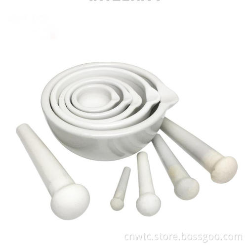Professional Laboratory Porcelain Mortar and Pestle Set for Medicine Research and Grinding